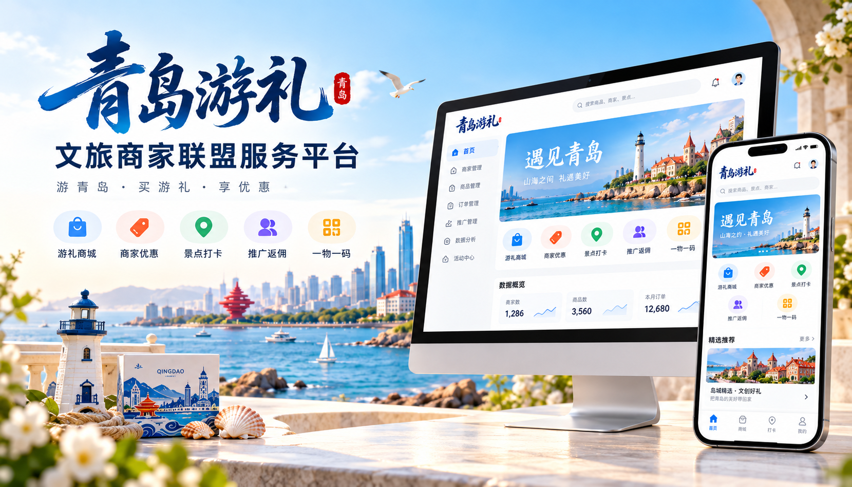 青岛九尾狐智慧文旅小程序开发案例：青岛游礼文旅商家联盟服务平台